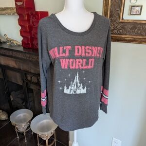 Disney Wmns Medium Walt Disney World Castle 1971 Worn-In Look Soft Sweatshirt 46